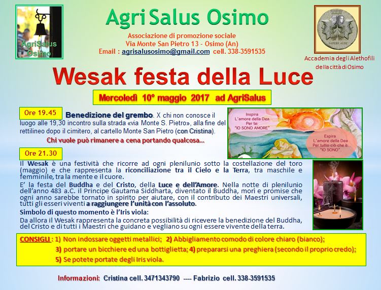 Conferenza wesak festa della luce 