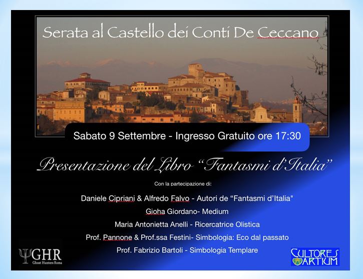 Presentazione del libro fantasmi d'Italia