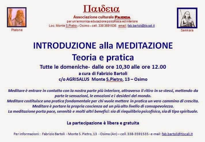 Conferenza introduzione alla meditazione