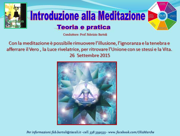 Conferenza introduzione alla meditazione