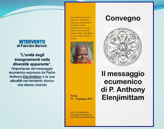 Conferenza Il messaggio ecumenico di P.Anthony
