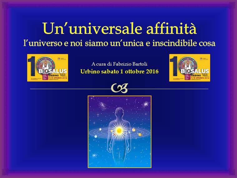 Conferenza un'universale affinità