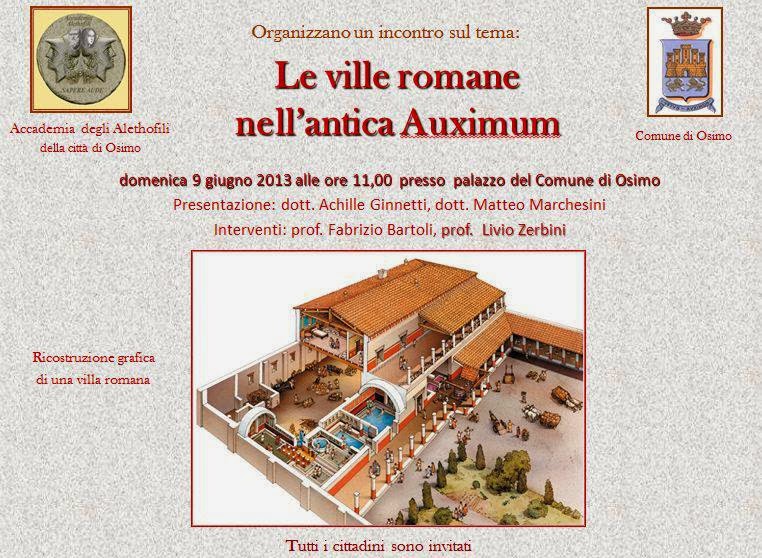 Conferenza le ville romane nell'antica auximum