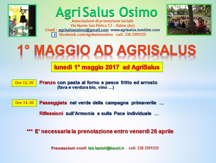 conferenza 1°maggio ad agrisalus