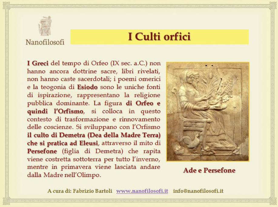 post per tradizione orfica